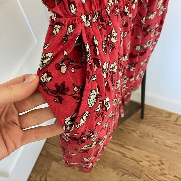 *2/$15* Floral Print Red Romper by H&M - Picture 2 of 7